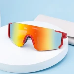 Hot Selling Custom Logo Sports Eyewear Mens Driving Sport Sunglasses UV Protection Cycling Sun Glasses for Men Women 6802P