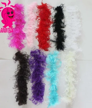 Hot selling flat ostrich feather trims 12inches long ostrich feather for wedding for sale