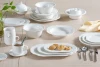 Hot selling modern living kitchen plate white porcelain diner set dinnerware