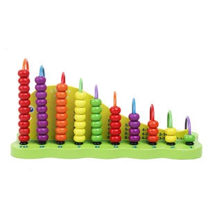 Hot Selling Wooden Toys Colorful Maths Games Abacus Baby  Educational Toy