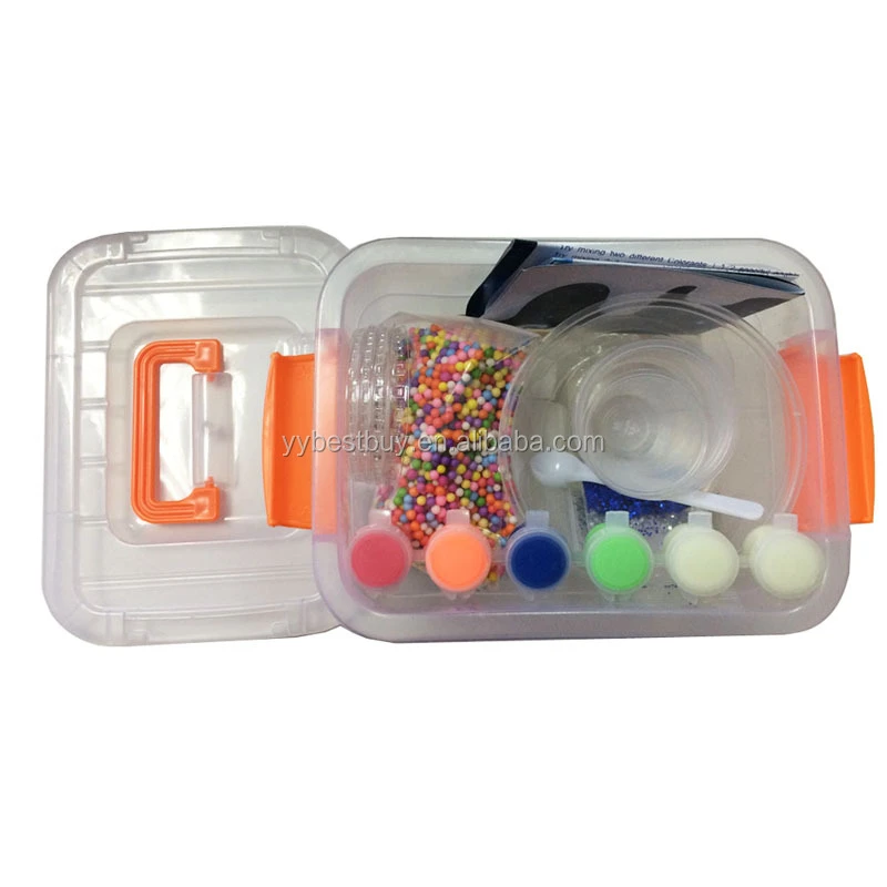 hotsale STEM TOY DIY slime science kid kits creation slime LUXURY kit handle box pack