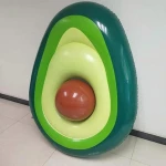 Inflatable avocado adult swimming ring with ball inflatable avocado floating row