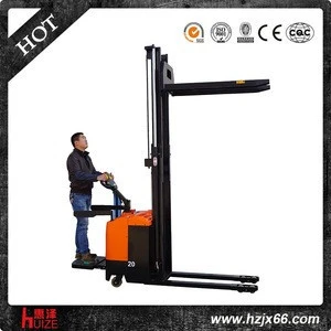 intelligent battery electric walkie straddle mini full electric stacker machine for sale low price and high quality