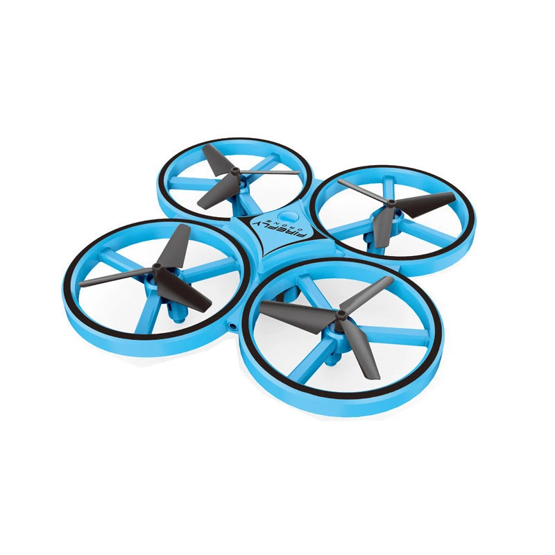 Intelligent suspension sensing remote watch control four-axis led flying toy child drone control aircraft