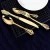Import International stainless flatware embossed retro design cutlery gold royal heavy flatware from China