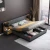 Import Japan tatami design high box storage bed modern double wooden bed frame with eco-friendly board from China