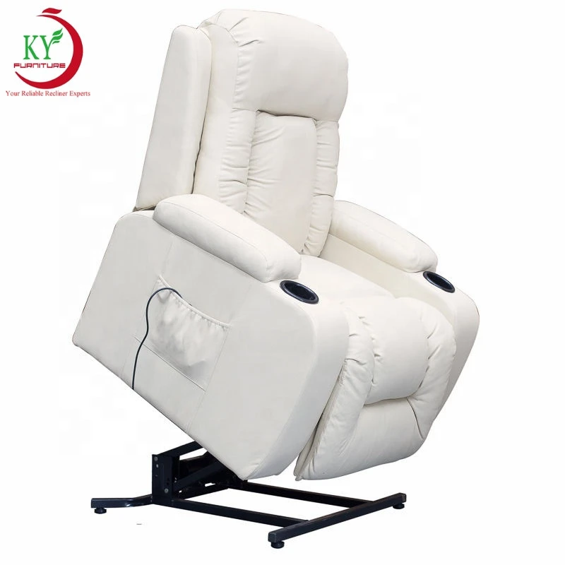 JKY Furniture Relaxing Massage Heat Electric Power Lift Recliner Sofa Chair Comfortable Luxury Home Leisure Chair Faux Leather