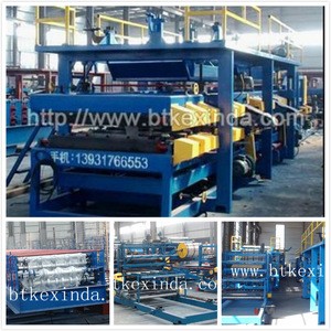 Kexinda Z lock sandwich panel roll forming machine mineral wool and polyurethane sandwich panel production line