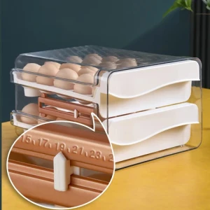 Kitchen Egg Refrigerator Organization Box Plastic Egg Storage Holder For Fridge egg storage organizer