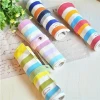 Korea Fashion Brief Multi-functional Colorful Stripes Canvas Roll Pencil Case/pencil Bag/pen Pocket