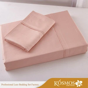 KOSMOS Wholesale 100% Bamboo 300T Fiber Flat Sheet Bed Sheets Bamboo Bedding Set