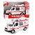 Import Large Friction Powered Rescue Ambulance 1:16 Toy Emergency Vehicle w/ Lights and Sounds from China