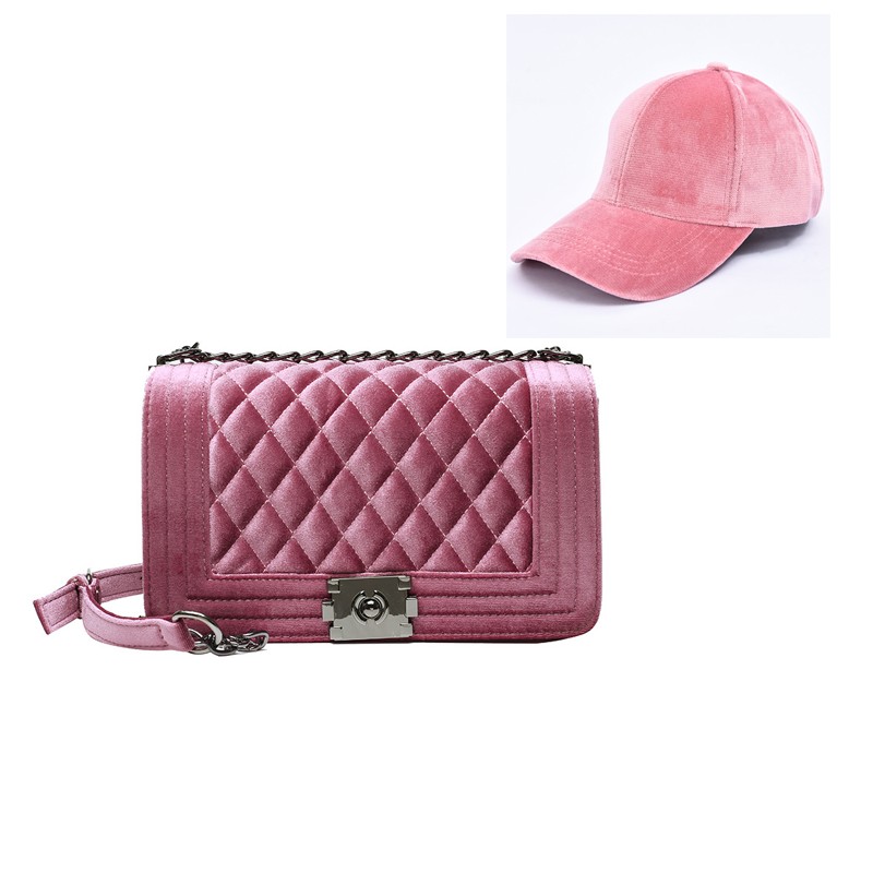 Latest trend candy color jelly handbags hat combination girl shoulder purse hand bag set women