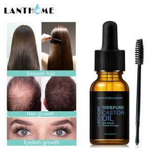 Lathome Private Label Pure Organic Black Castor Oil Hair Care Regrowth Oil for Hair Growth Eyebrow EyeLash Enhancer