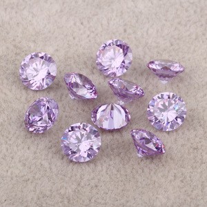 Lavender cubic circonia/Loose diamond zirconia/Round CZ gemstone
