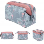 Leather Lady PU  Travel Bag  Zipper Large Organizer Women Handbags bag  Makeup Case Cosmetic Pouch