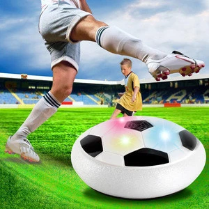 LED Light Colorful Disc Indoor Football Toy Air Power hover soccer ball