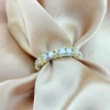 Lerca S925 Moissanite Ring Full Diamond Fashion Personality Light Luxury Ring Cross X-Shaped Two-tone Ring