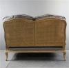 Library furniture french country style solid oak wood frame upholstery chair sofa