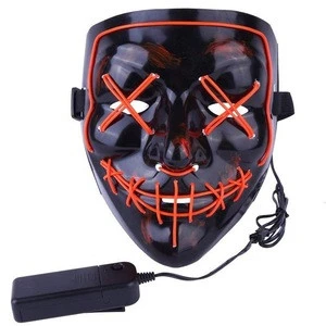 Light Up EL Wire Mask LED Purge Mask for Costume Party
