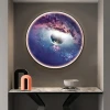 Living room sofa wall decoration nordic room round modern Earth Circular crystal porcelain painting