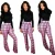Import LLS0245 Hip hop full length wide-leg pants printed in plaid casual high waisted ladies wide leg pants from China