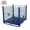 Lockable Industrial Warehouse Logistics Storage Steel Stackable Foldable Collapsible Stillage Pallet Wire Mesh Cage Container