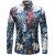 Import Long Sleeve Printed shirt Slim Fit Male Social Business Dress Shirt Men Clothing Soft Comfortable H0410 from China