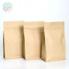 Low Moq Ziplock Foil Lined Stand Up Food Kraft Paper Bag With Logo Printing