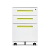 Luoyang supplier office equipment steel 3 drawer lockable mobile document white storage pedestal file cabinet