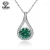 Import Luxurious 925 Sterling Silver Wedding Jewelry Sets With Emerald Stone Diamond Jewelry Designs For Women from China