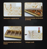 luxury custom logo mooncake paper box with tray insert chocolate cookies paper gift box with dividers