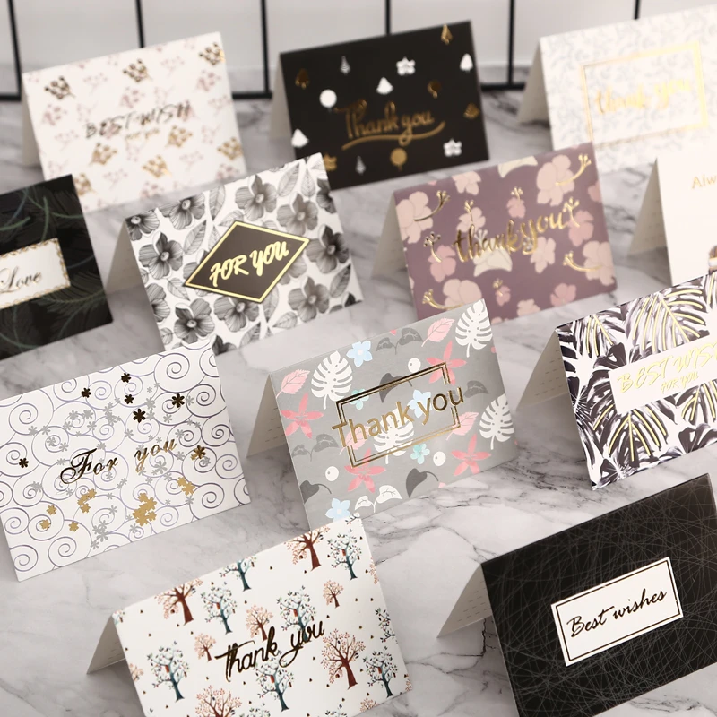 Luxury elegant logo printing fancy paper custom bulk greeting cards