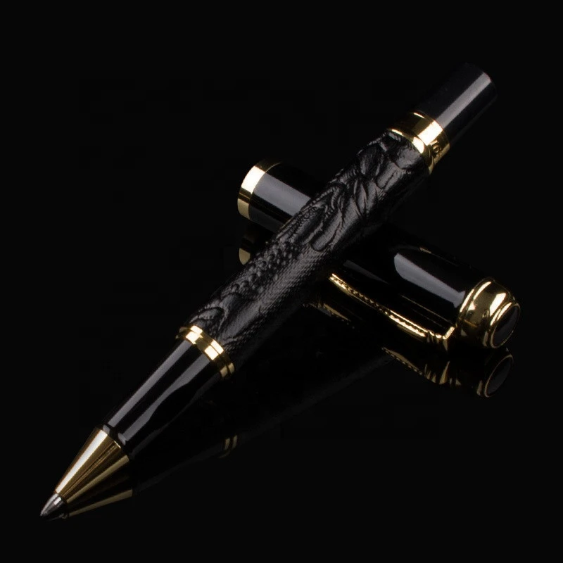 Luxury Gift Pen Set High Quality Dragon Roller ball Pen with Original Case Metal Ballpoint Pens for Christmas Gift
