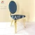 Import Luxury gold wedding chair furniture hotel stackable stainless steel leather  dining chairs for reception from China