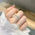 Import Luxury Minimalist Jewelry Shining Fashion Finger Ring Set Wholesale Rhinestone Ring Set Women Layered Open Rings from China