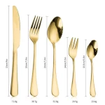 Luxury Royal Wedding Reusable Knife Spoon Fork Silverware Stainless Steel Flatware Gold Cutlery Set With Gift box