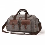 luxury vintage luggage washable customized tote weekender overnight sport canvas duffle travel men gym bag