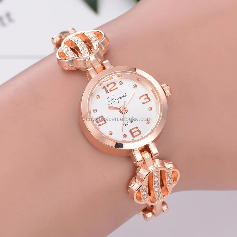 Lvpai Luxury Brand Wrist Watches For Women Fashion Quartz Gold Stainless steel Bracelet Watch Ladies Cheap Wristwatch Clock