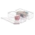 Import M-8027C 2 Layers Clear Acrylic Makeup  Brush Holder Cotton Container Cosmetic Organizer with Lid from China