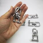 M6 304 Material Stainless steel swivel ring for lifting eye and eye,eye and jaw
