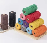 MACRAME CORD 3MM NATURAL COTTON ROPE TWISTED COTTON ROPE For Macrame