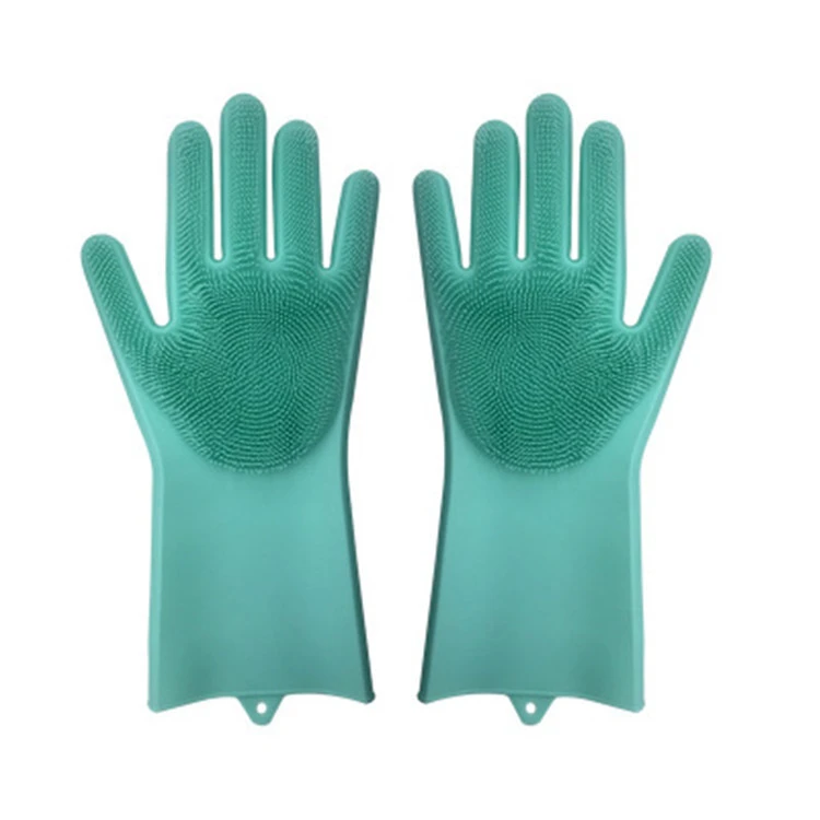 Magic Dishwashing Heat Resistant Glove Kitchen Tool Reusable Silicone Dish Washing Household Gloves
