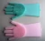 Import Magic household use silicone hand gloves with brush from China