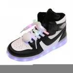 Manufactory Price Amazon Best Seller kids light shoes hook and loop LED cartoon Boys Shoes zapatos with usb rechargeable