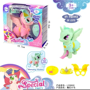Manufacturer Wholesale Pvc Cartoon Toys Animal Kids little Pony lovely Horse  girl toys set