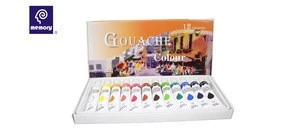 memory hot sell high grade gouache paint12colors 12ml  poster paint
