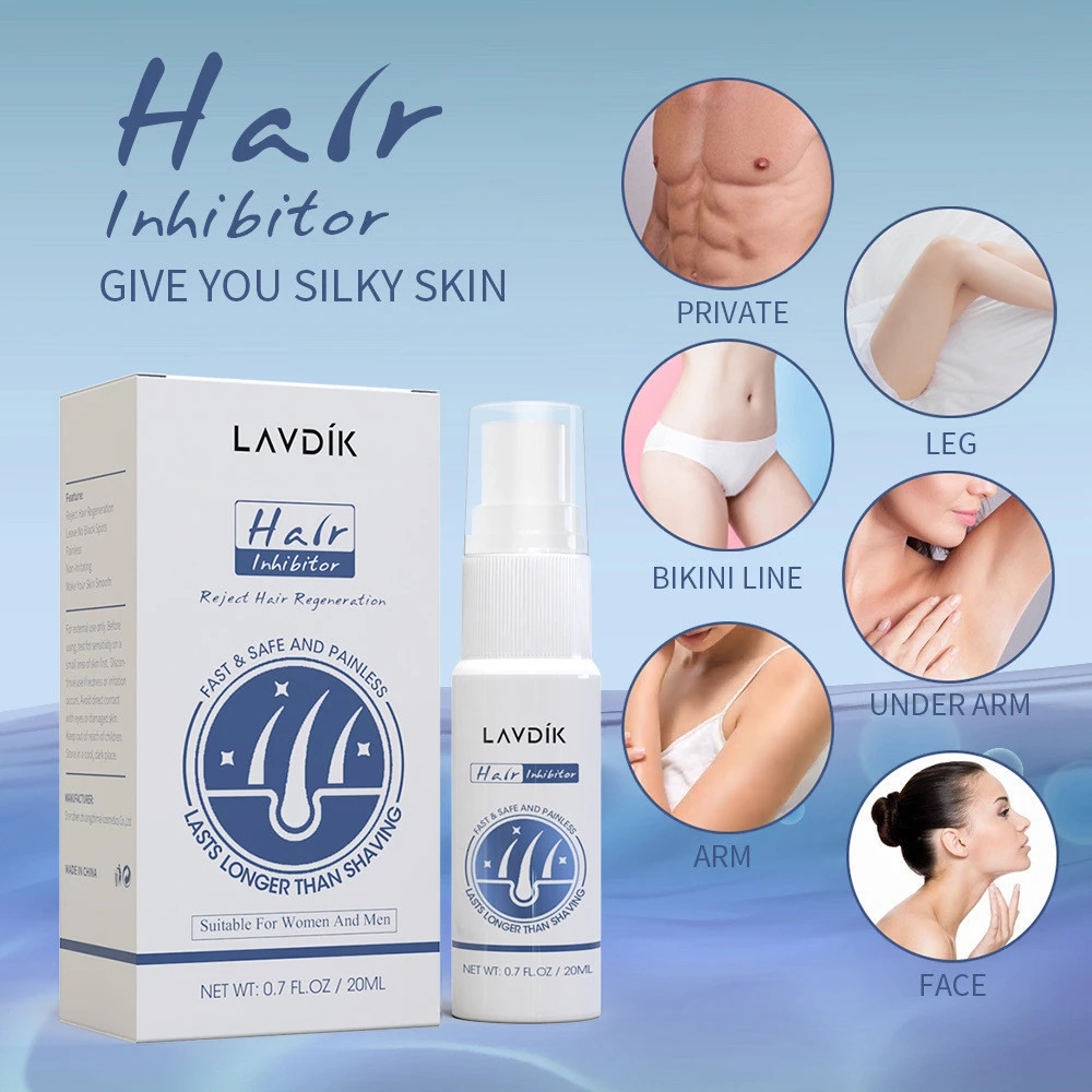 Men and Women Hair Removal STOP HAIR GROWTH INHIBITOR Spray