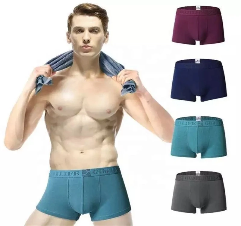 Men&#x27;s Briefs Men Breathable Bamboo Fiber Underwear Boxer