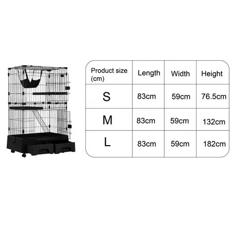 Buy Metal Cat Cage Kennel Cat Villa Indoor Cat House With Two Front